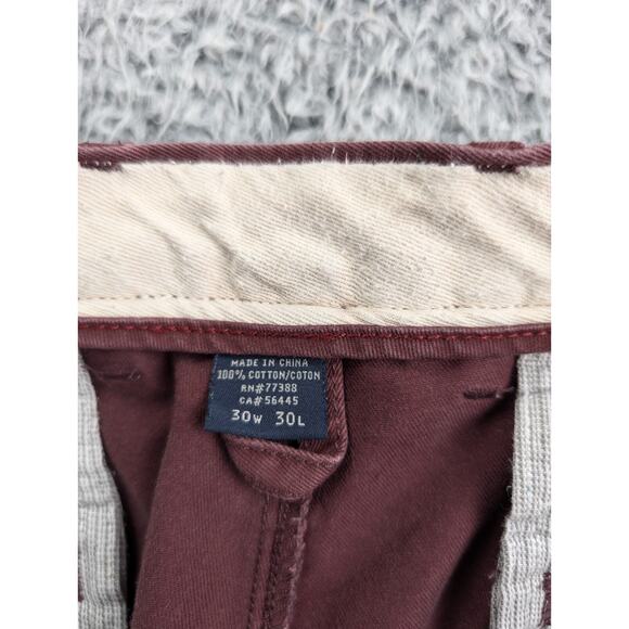 J Crew Pants Mens 30x30 Red Broken In Chino Preppy Straight Classiccore Casual - Picture 5 of 10